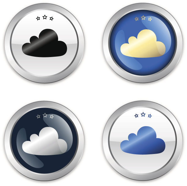 数据封印或带有云符号的图标图片下载