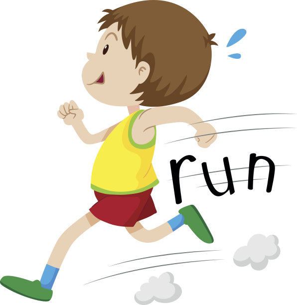 小男孩独自奔跑图片下载