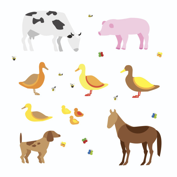 一组农场动物图片下载