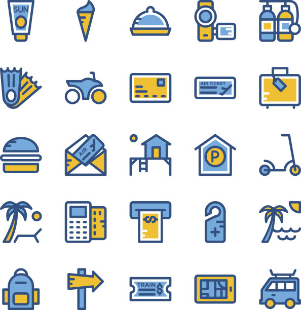 旅行矢量图标4图片下载