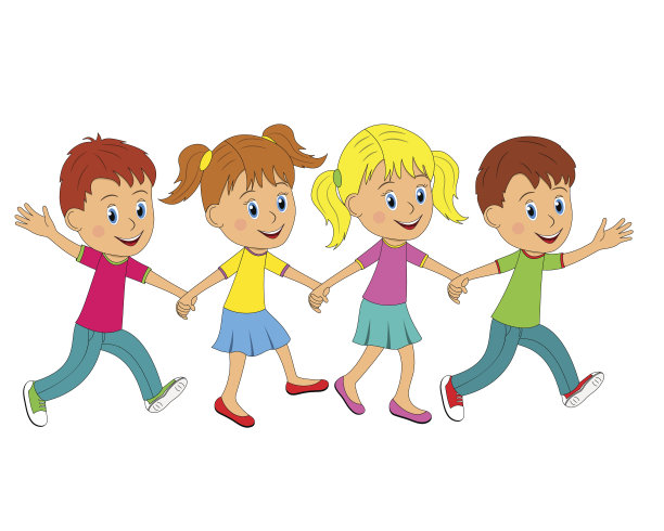 男孩和女孩手拉着手跑图片下载