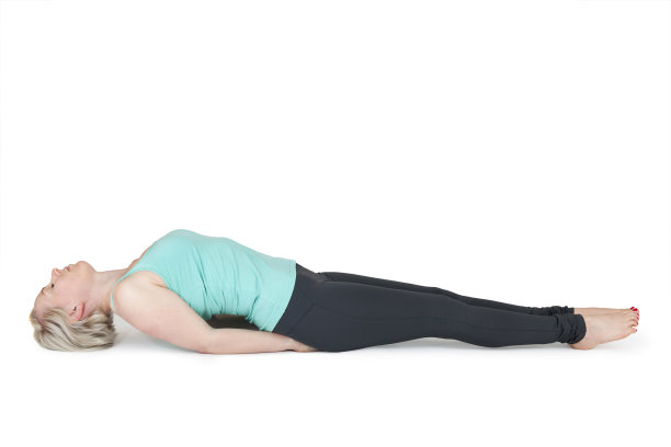 瑜伽女人绿色姿势_54图片下载