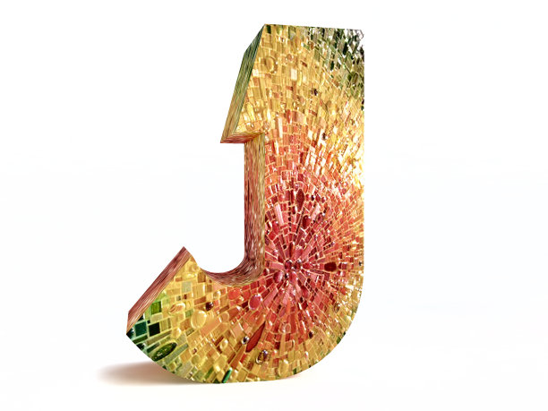 马赛克字母J图片下载