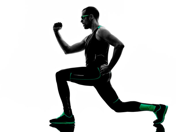 男子健身剪影图片下载