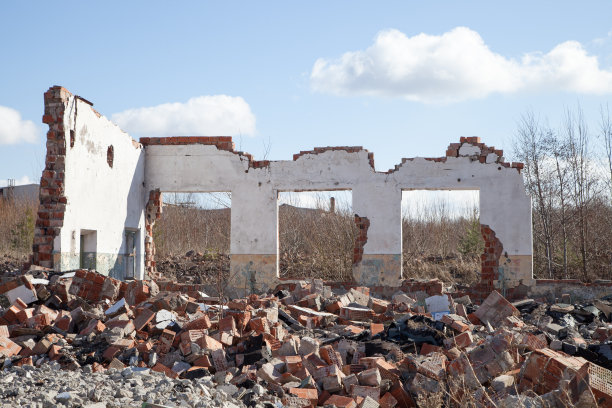 废墟房子的墙图片下载