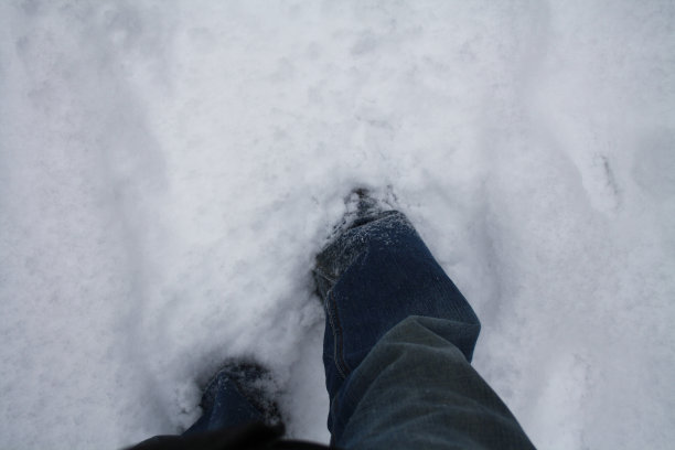 走在雪图片下载