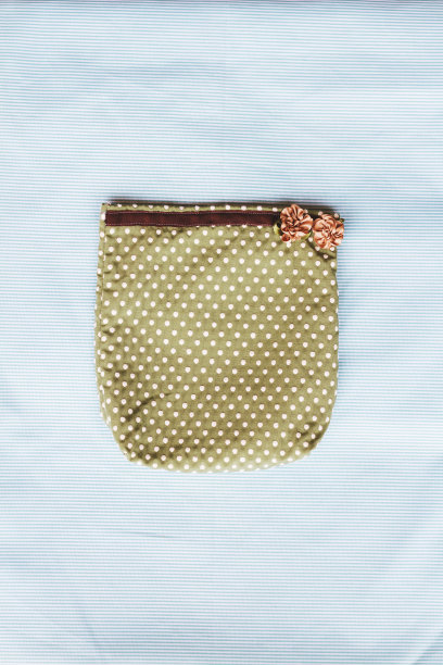 古董织物袋。与背景图片下载
