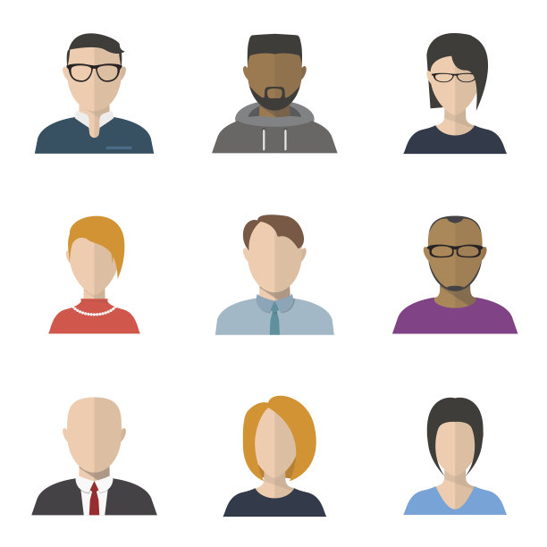 一组人脸素材图片