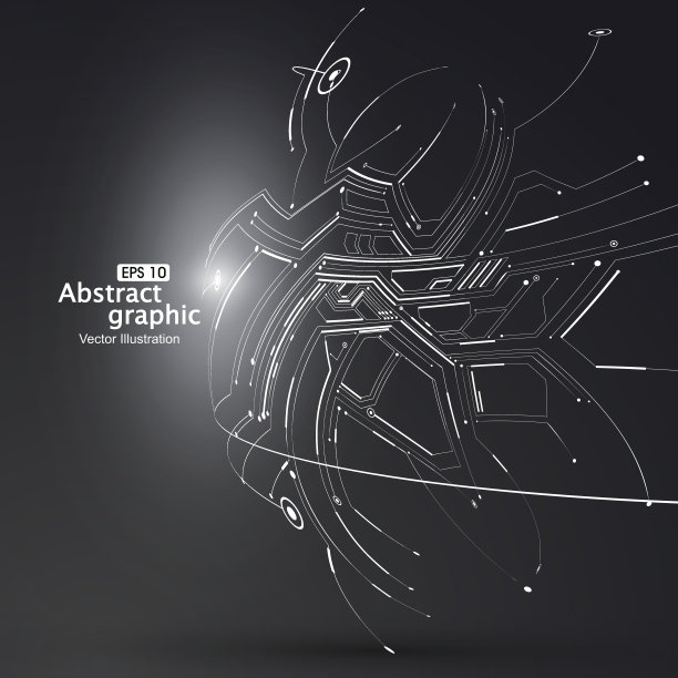 点和线构成了球体线框。图片下载