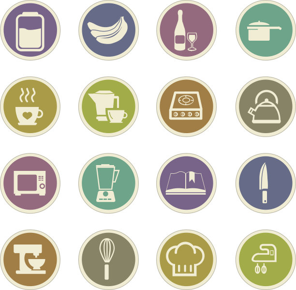 食物和厨房图标集图片下载