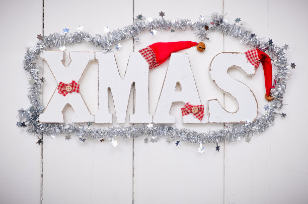 破旧的木制圣诞背景图片下载