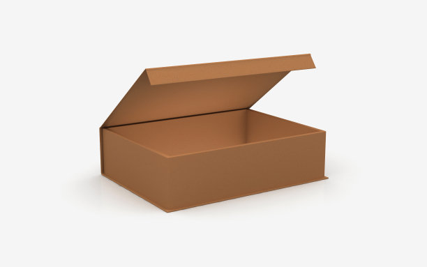 空纸板箱孤立在白色背景图片下载