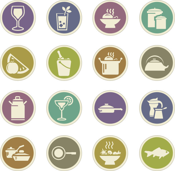 食物和厨房图标集图片下载