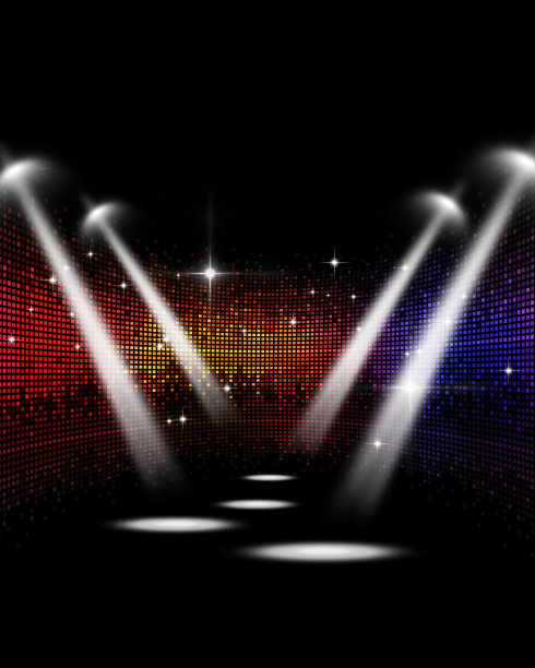 迪斯科音乐聚光灯素材图片