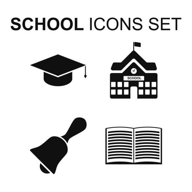 学校图标集矢量图图片下载