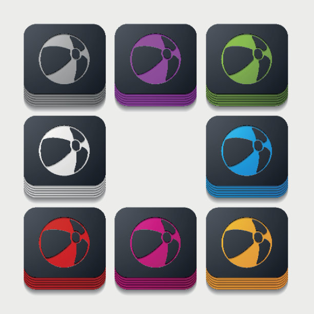 方形按钮:球图片下载