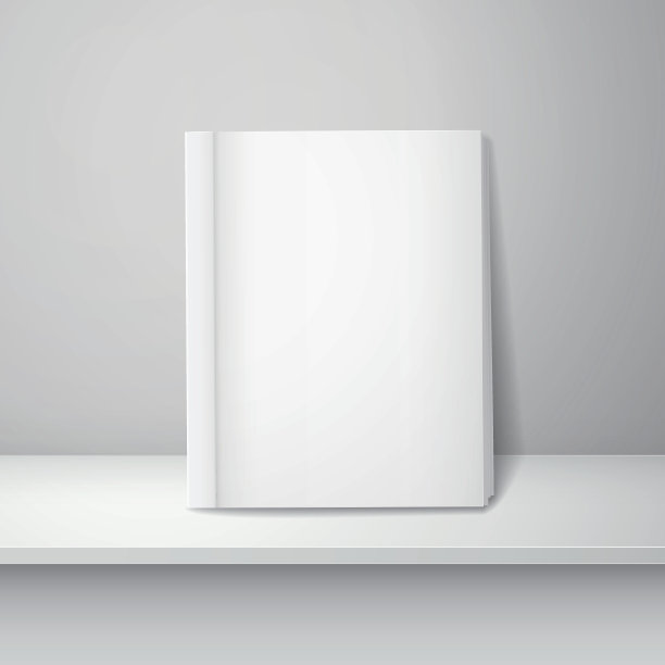 书架上的3d矢量空白书图片下载