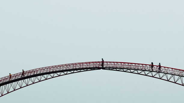 空中的人行桥图片下载