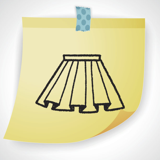 涂鸦百褶裙图片下载