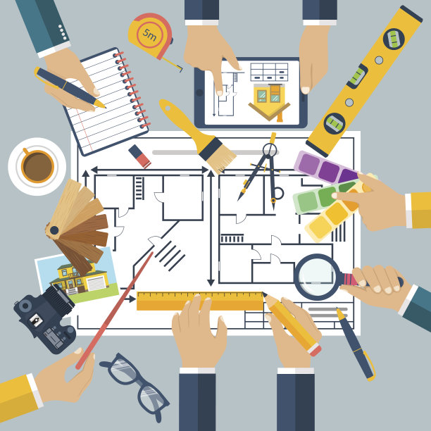 建筑设计师，工程图纸图片下载