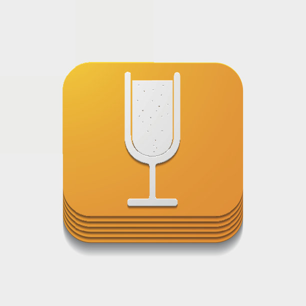 方形按钮:鸡尾酒图片下载