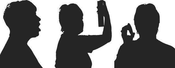 矢量剪影的人。图片下载