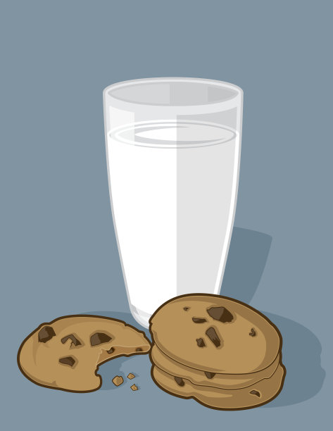 牛奶和饼干图片下载
