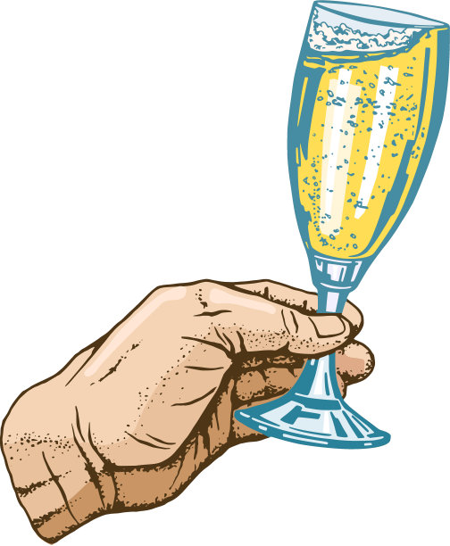 手里拿着一杯香槟图片下载