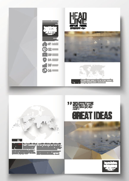 一套业务模板的小册子，杂志，传单，小册子或图片下载