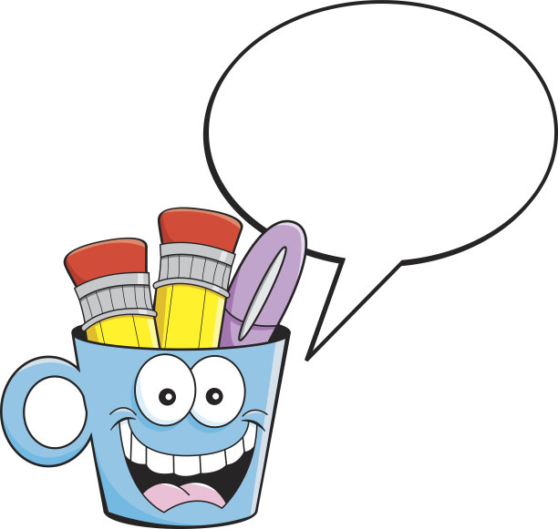 卡通杯与标题气球图片下载