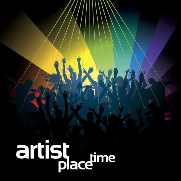 派对宣传单剪影设计图片下载