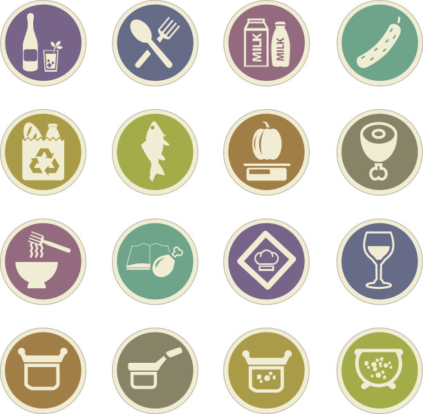 食物和厨房图标集图片下载