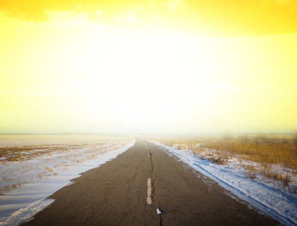 冬天的路图片下载