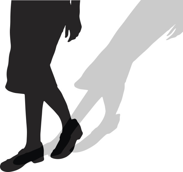 女性脚的矢量剪影。图片下载