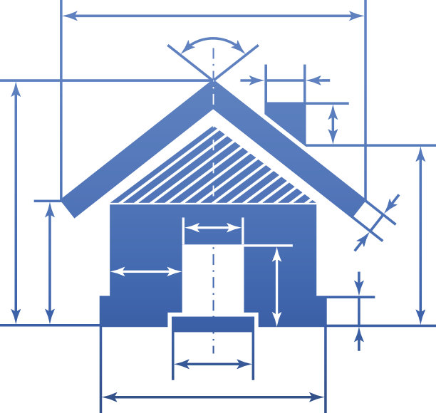 家符号与尺寸线图片下载
