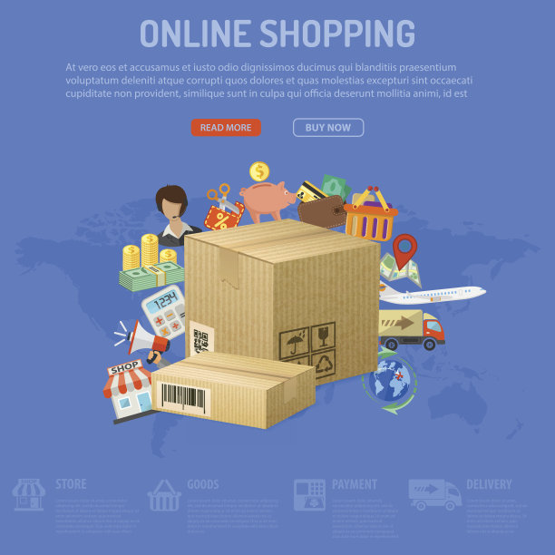 网上购物的概念图片下载