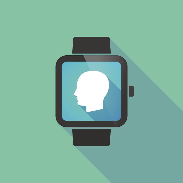 智能手表与一个男性的头图片下载