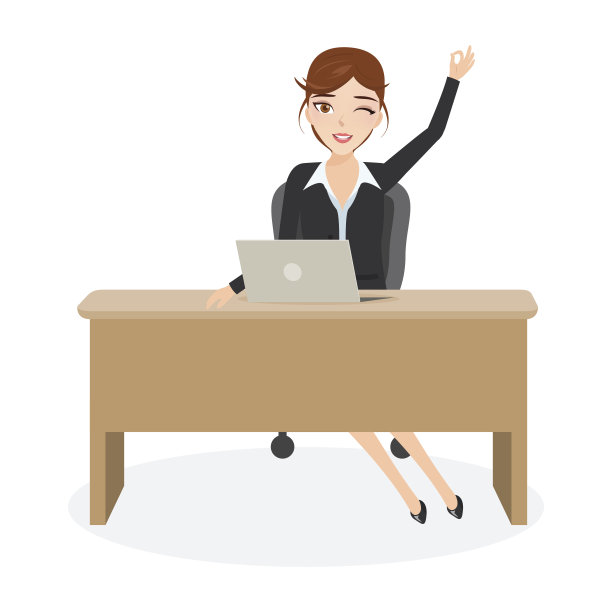 商务女性在办公室工作的性格。业务角色。图片下载