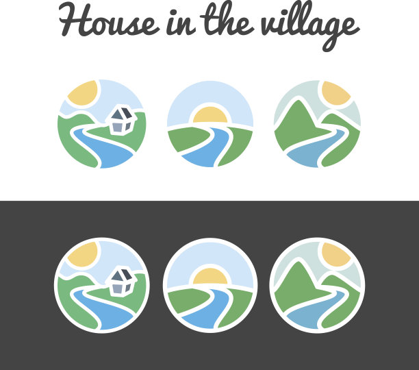 自然图标的向量集图片下载