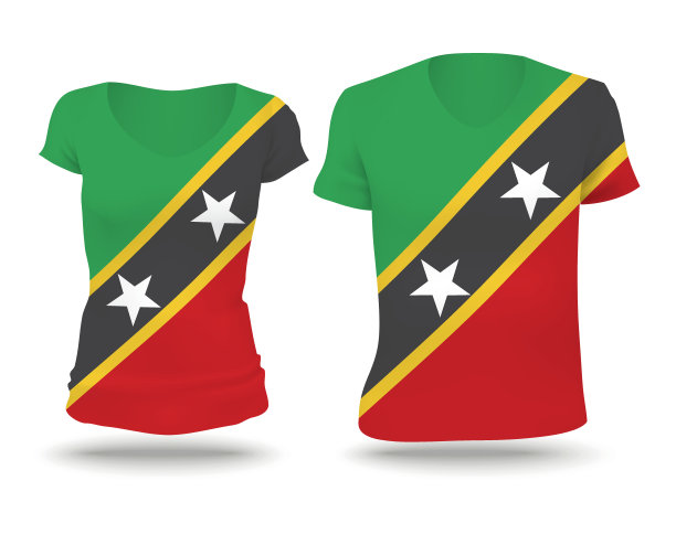 圣基茨和尼维斯旗衬衫设计图片下载