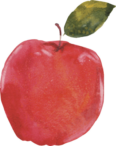 水彩苹果图片下载