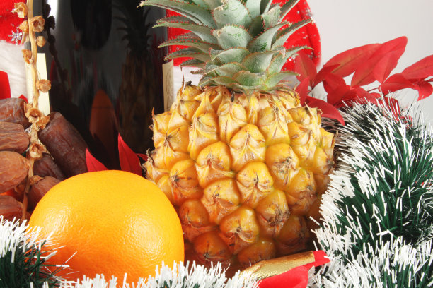 圣诞派对，用香槟和水果作曲图片下载