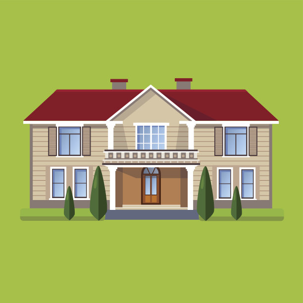 彩色公寓住宅图片下载