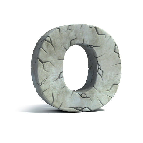 字母O石3d字体图片下载