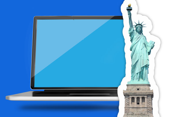 计算机光滑的自由女神像图片下载