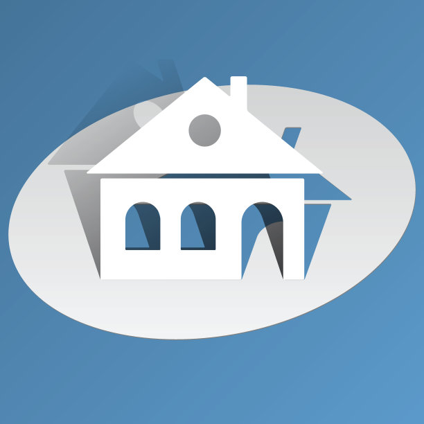 图标房子剪纸素材图片