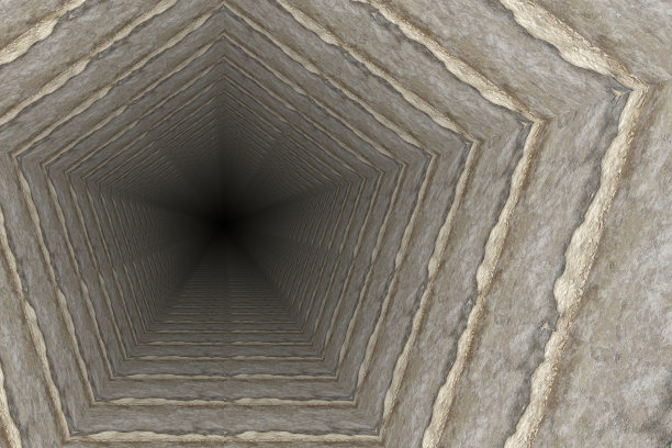 煤矿的深孔巷道图片下载