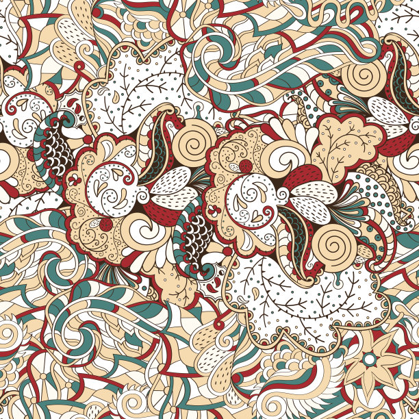 窗饰的点缀。民族曼海蒂曲线涂鸦设计。向量。图片下载