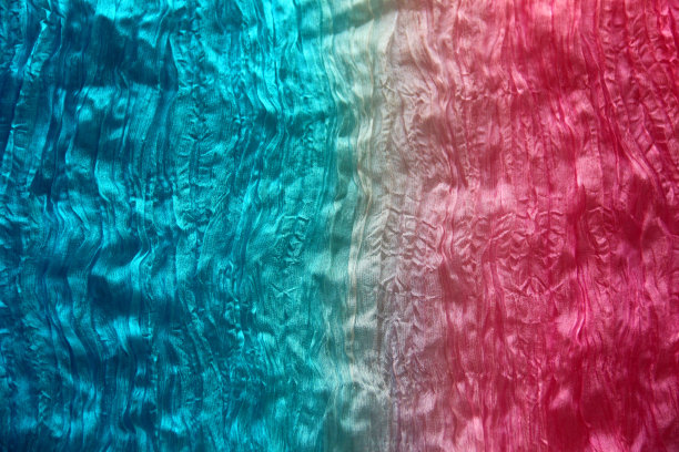 两种对比色的小褶皱织物的纹理图片下载