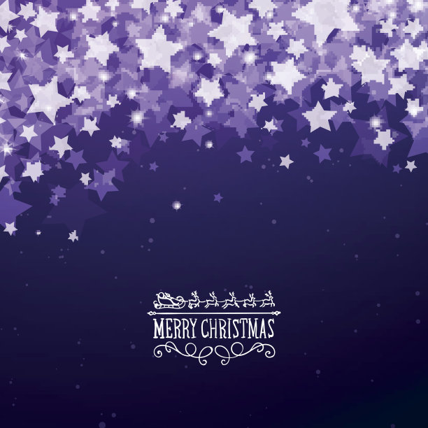 矢量圣诞背景与星星图片下载